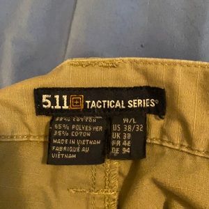 5.11 tactical cargo pants. Khaki (tan) in color.